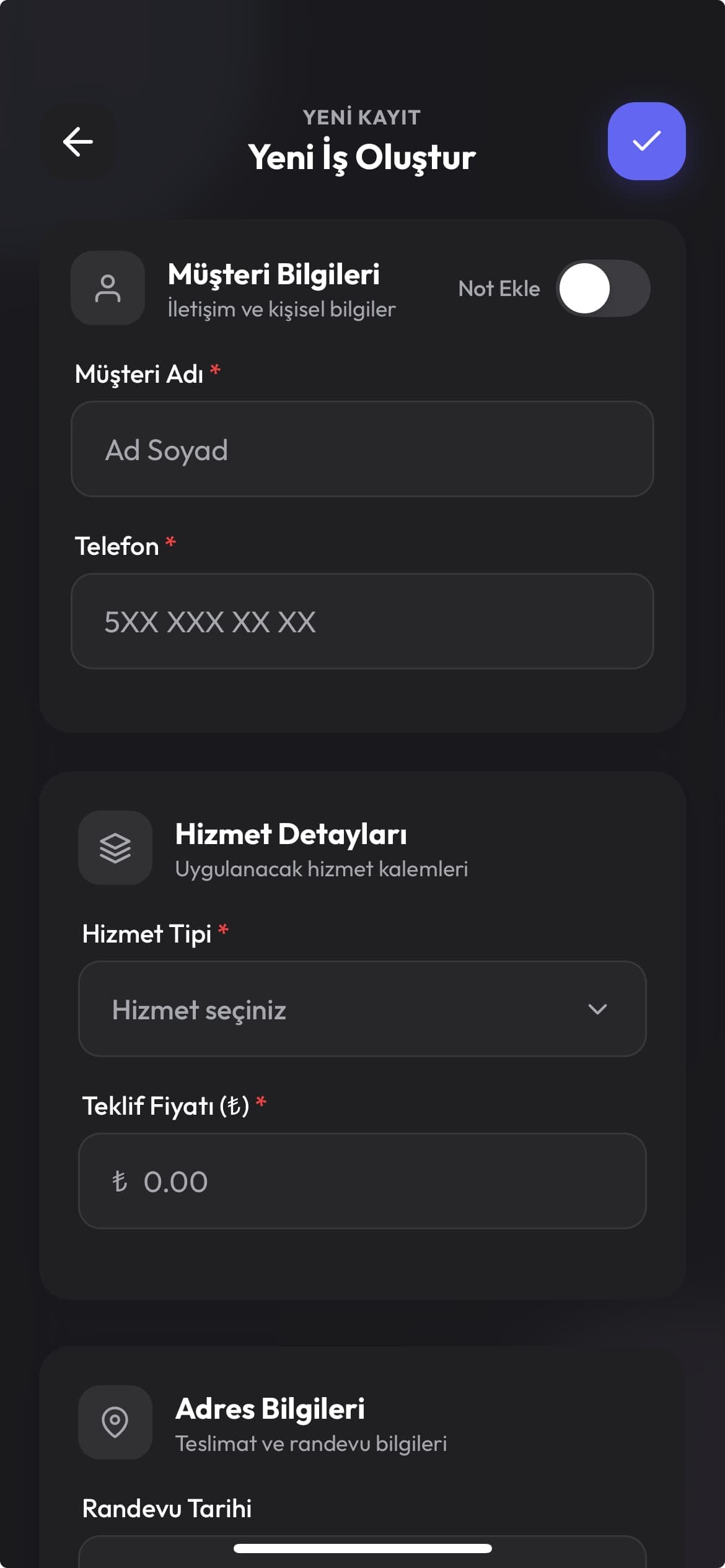 Hızlı Kayıt